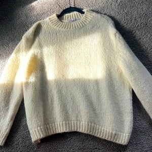 white sweater, never worn, in great condition!!